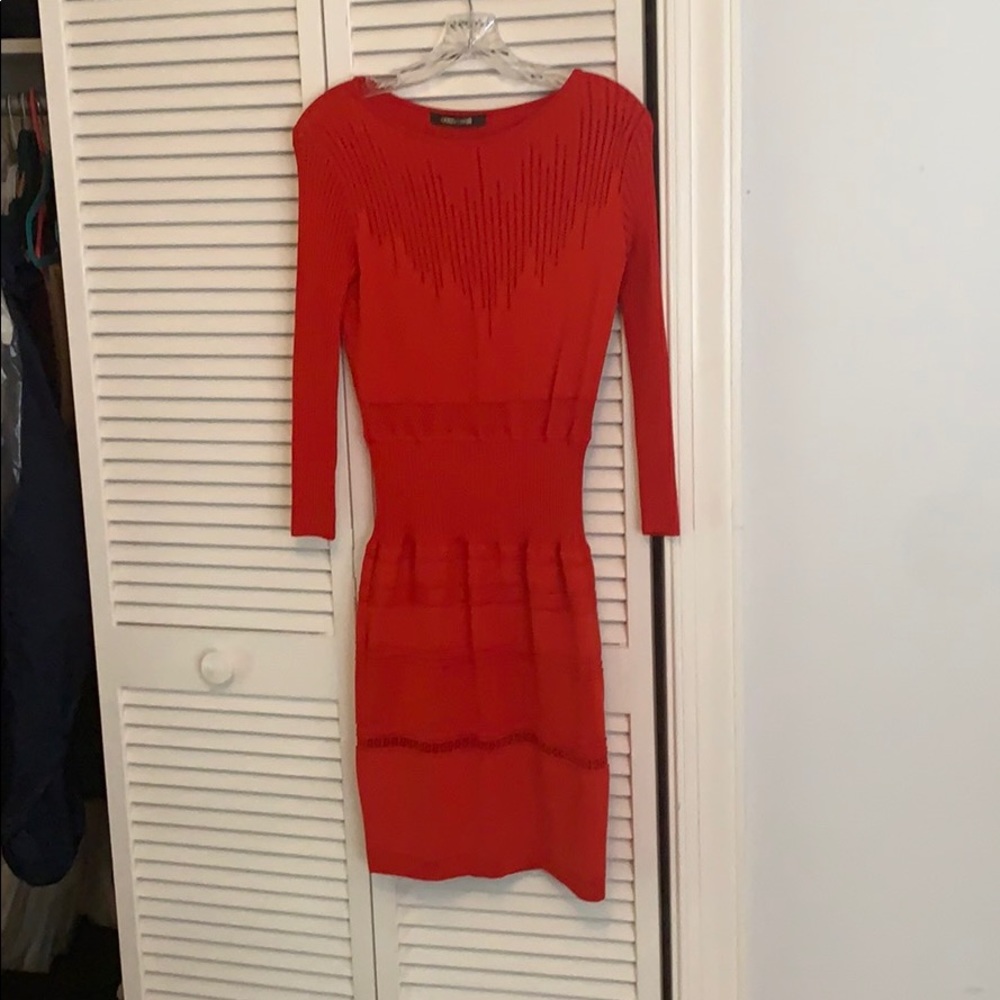 Roberto Cavallo Red Long sleeve dress